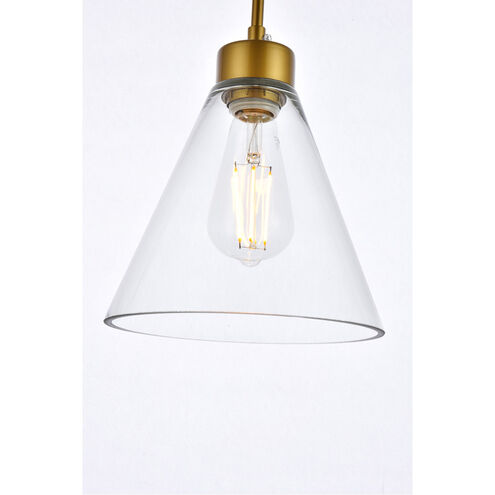 Mera 1 Light 8 inch Brass Pendant Ceiling Light