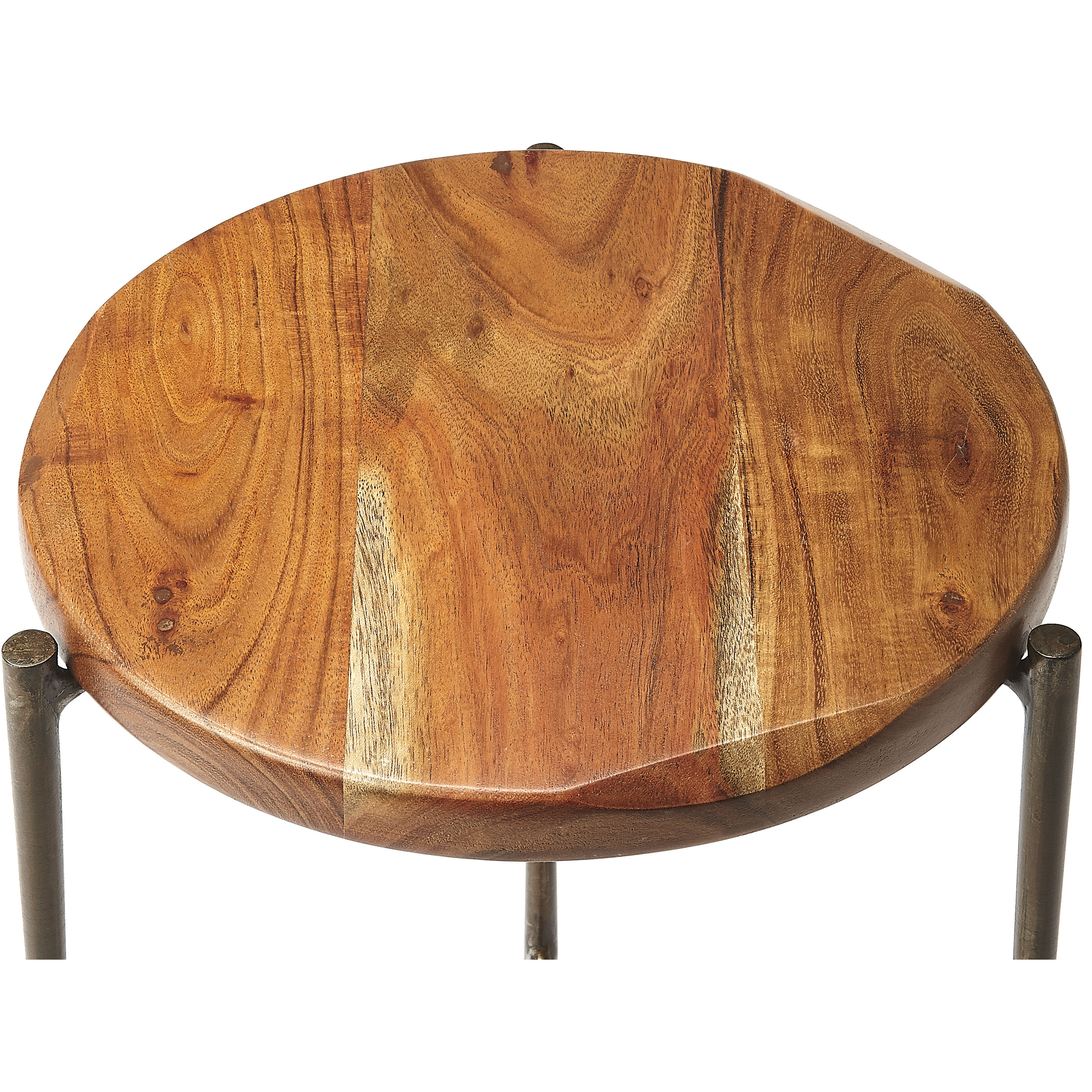 Brisbane Live Edge 21 X 12 inch Industrial Chic Accent Table