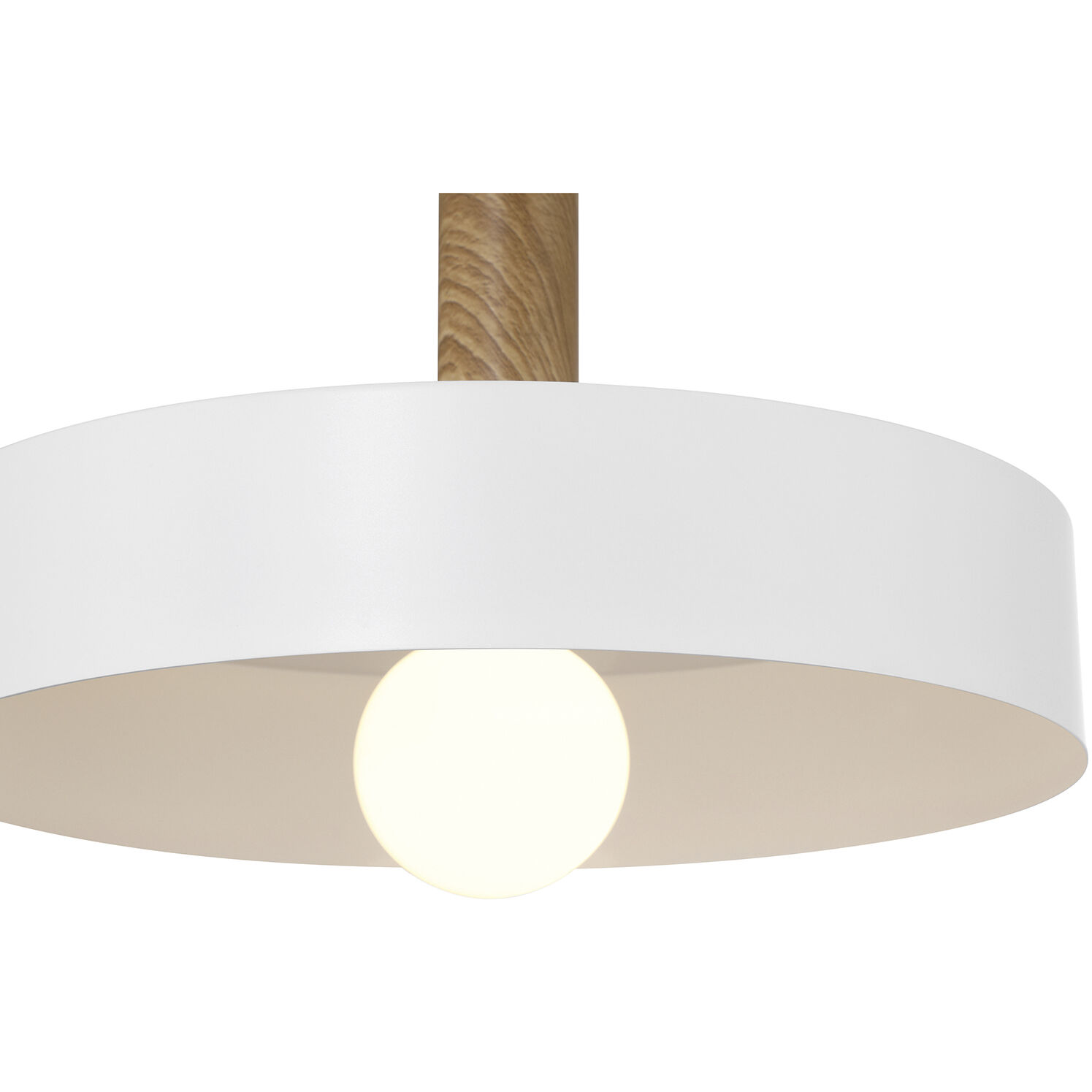 Slate LED 13.75 inch White and Natural Pendant Ceiling Light