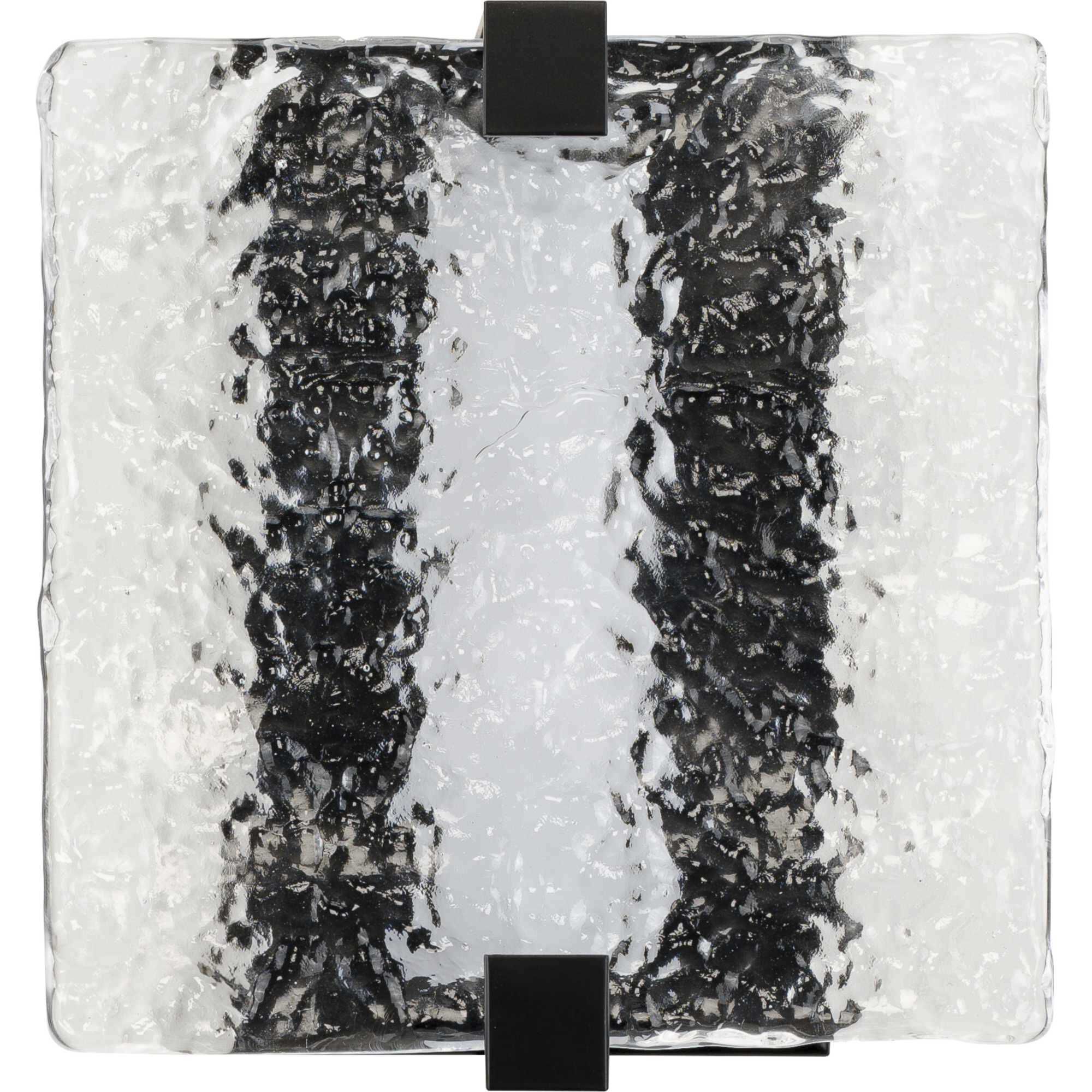 LED Stone Glass LED 8 inch Matte Black ADA Wall Sconce Wall Light, Progress LED