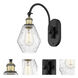 Ballston Cindyrella 1 Light 6 inch Black Antique Brass Sconce Wall Light in Seedy Glass