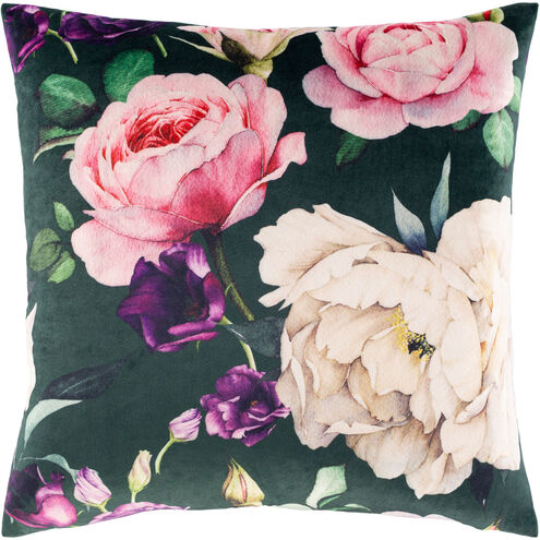 Leilani 18 X 18 inch Dark Green/Grass Green/Bright Pink/Pale Pink Pillow Kit, Square