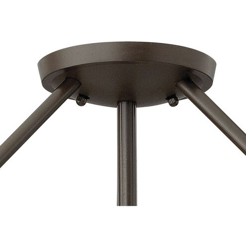 Hathaway 4 Light 20.75 inch Olde Bronze Indoor Semi-Flush Mount Ceiling Light in Etched White