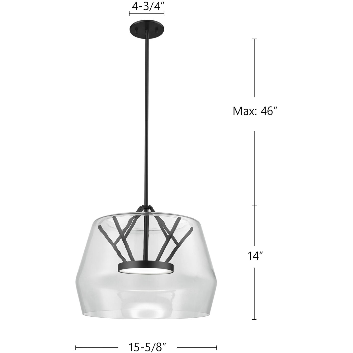 Deco Pendant Ceiling Light in Black