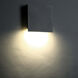 Square LED 10 inch Bronze Outdoor Wall Light in 10in.