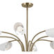 Arcus LED 46.25 inch Champagne Bronze with White Chandelier Ceiling Light