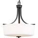 Kemal 3 Light 16 inch Midnight Black Pendant Ceiling Light