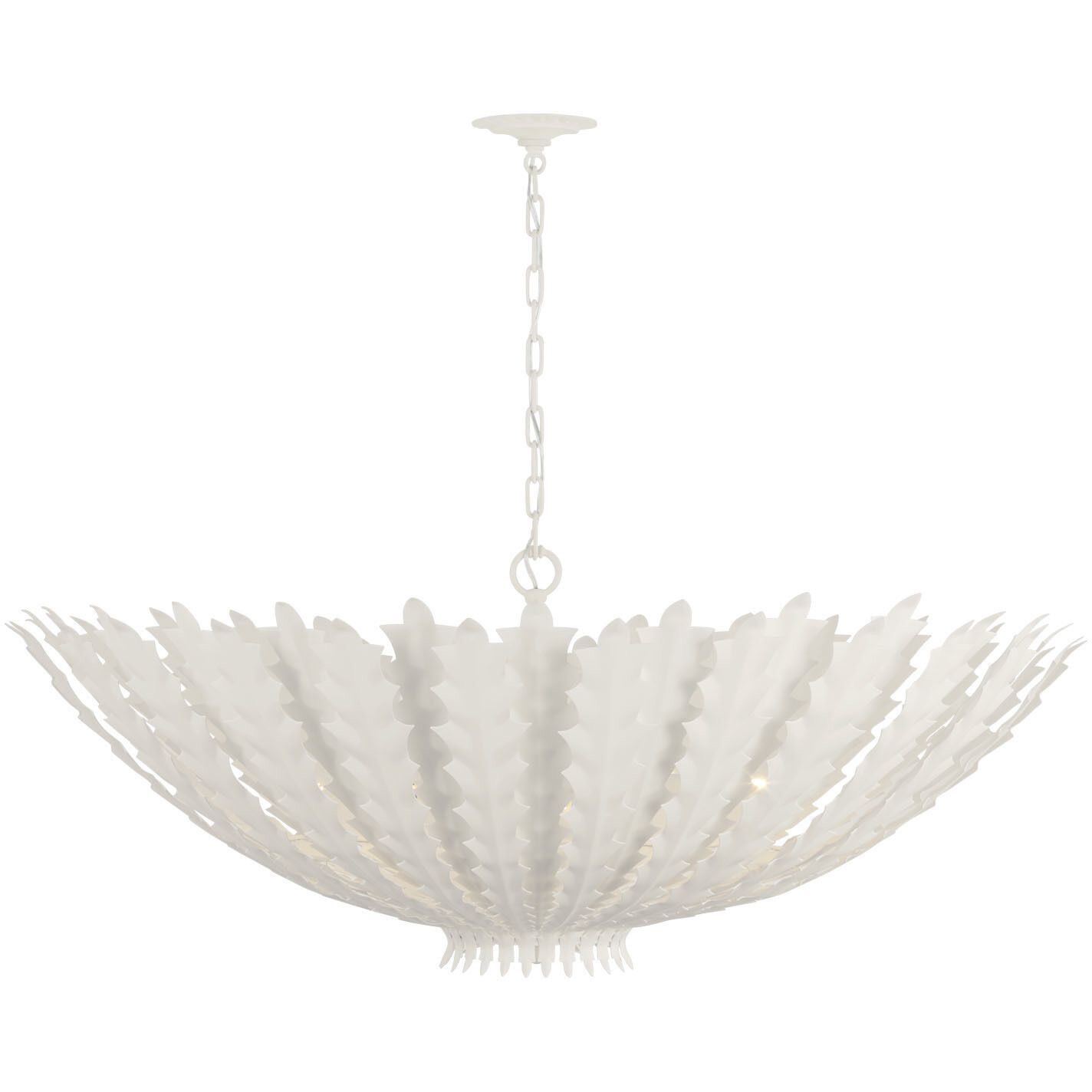 AERIN Hampton 8 Light 48 inch Plaster White Chandelier Ceiling Light, Grande