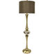 Charlemagne 67 inch 150.00 watt Antique Brass, Mercury, Brown Floor Lamp Portable Light