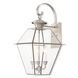 Westover 3 Light 23.25 inch Brushed Nickel Outdoor Wall Lantern