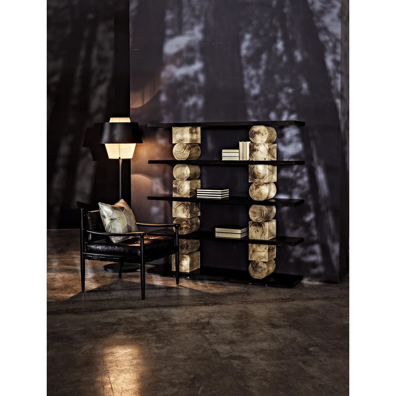 Fogel Charcoal Black Lounge Chair