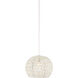 Piero 1 Light 6 inch White/Painted Silver Multi-Drop Pendant Ceiling Light