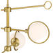 Teatro 3 Light 28 inch Brushed Gold Chandelier Ceiling Light