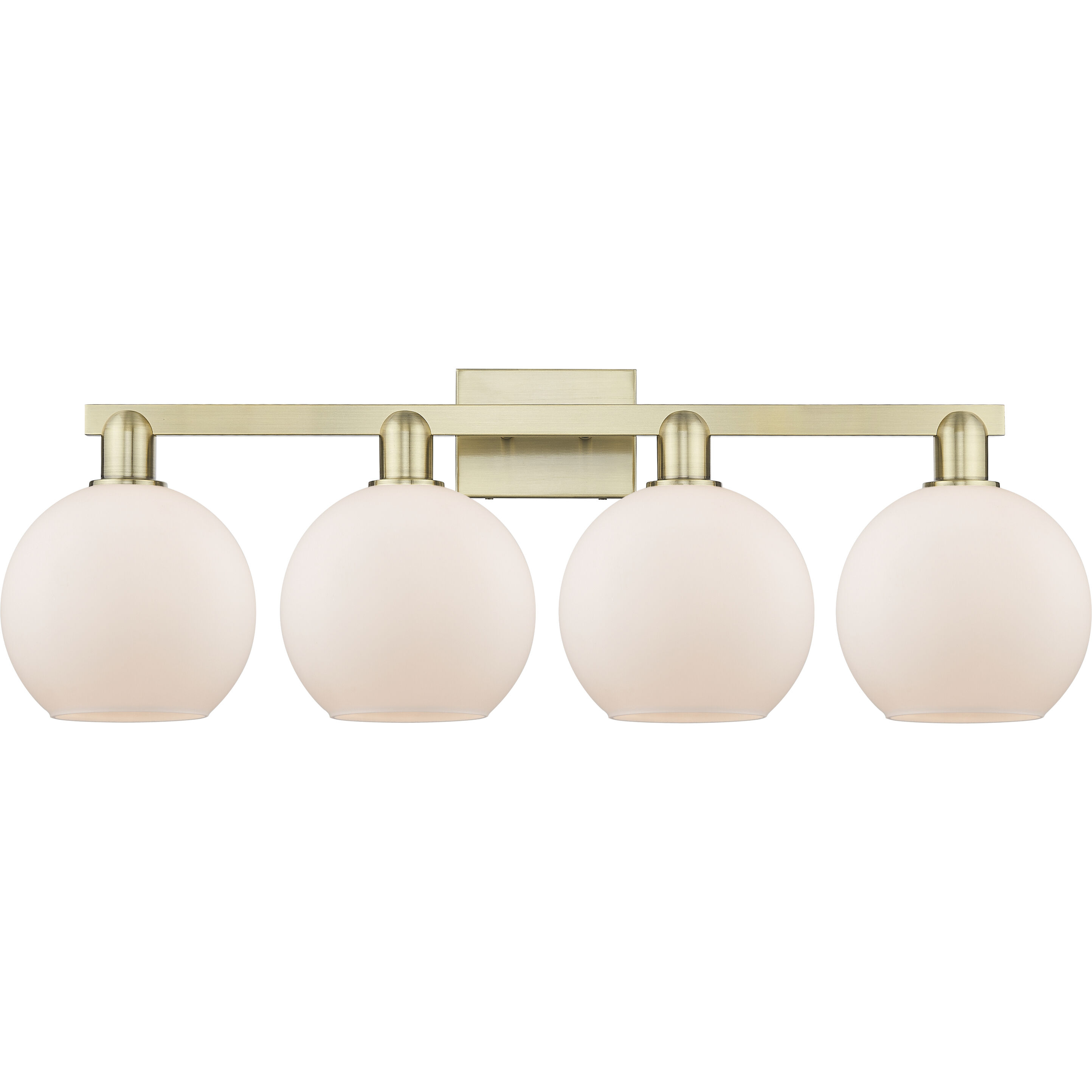 Arcadia Athens 4 Light 35 inch Antique Brass Bath Vanity Light Wall Light