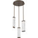Tabulo LED Flat Bronze Chandelier Ceiling Light, Multi-Port