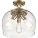 Ashford 3 Light 13 inch Modern Gold Indoor Semi-Flush Ceiling Light