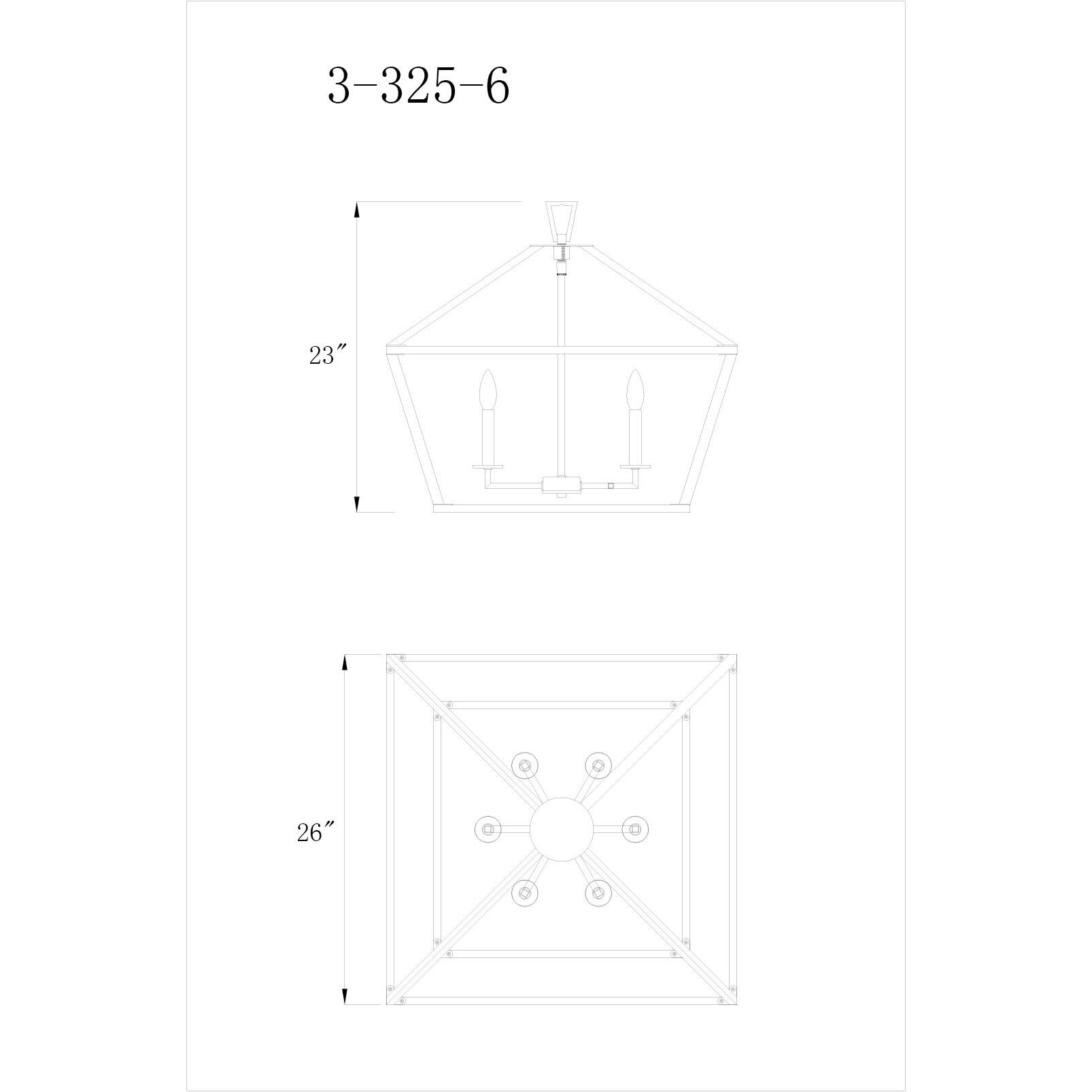 Townsend 6 Light 26 inch Polished Nickel Pendant Ceiling Light, Essentials