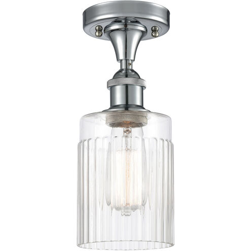 Ballston Hadley LED 4.5 inch Polished Chrome Semi-Flush Mount Ceiling Light in Clear Glass, Ballston