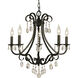 Liebestraum 5 Light 23 inch Matte Black Dining Chandelier Ceiling Light