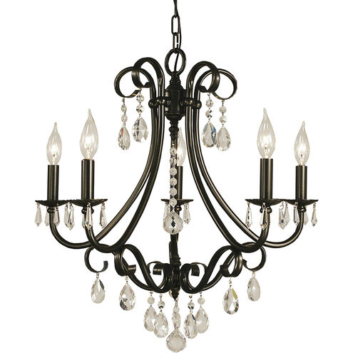 Liebestraum 5 Light 23 inch Matte Black Dining Chandelier Ceiling Light
