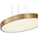 Canada LED 24 inch Brass LED Chandelier Ceiling Light