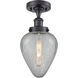 Geneseo 1 Light 6 inch Matte Black Semi-Flush Mount Ceiling Light