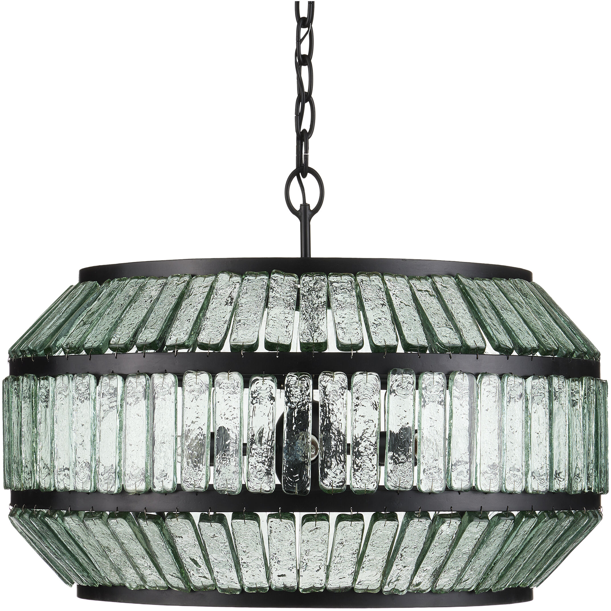 Centurion 6 Light 28.75 inch Clear and Satin Black Chandelier Ceiling Light