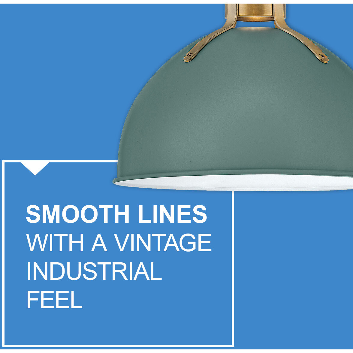 Argo LED 14 inch Sage Green with Lacquered Brass Indoor Pendant Ceiling Light