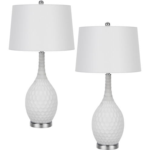 Pori 30.5 inch 150.00 watt Sculpture White Table Lamp Portable Light, Gourd Style