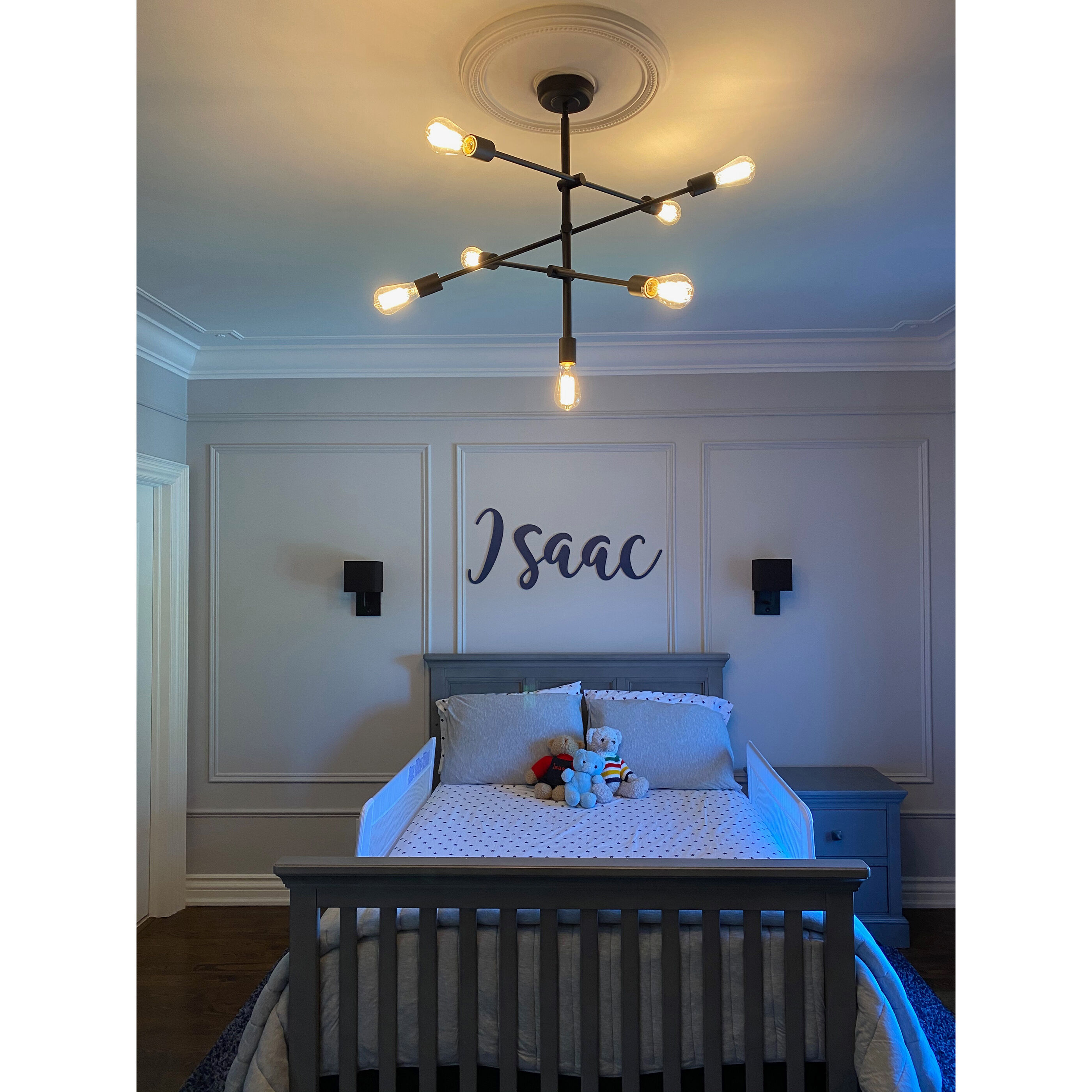 Transitional LED 28 inch Black Pendant Ceiling Light