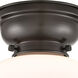 Aditi XX-Large Beacon LED 12 inch Oil Rubbed Bronze Flush Mount Ceiling Light in Matte White Glass, Aditi
