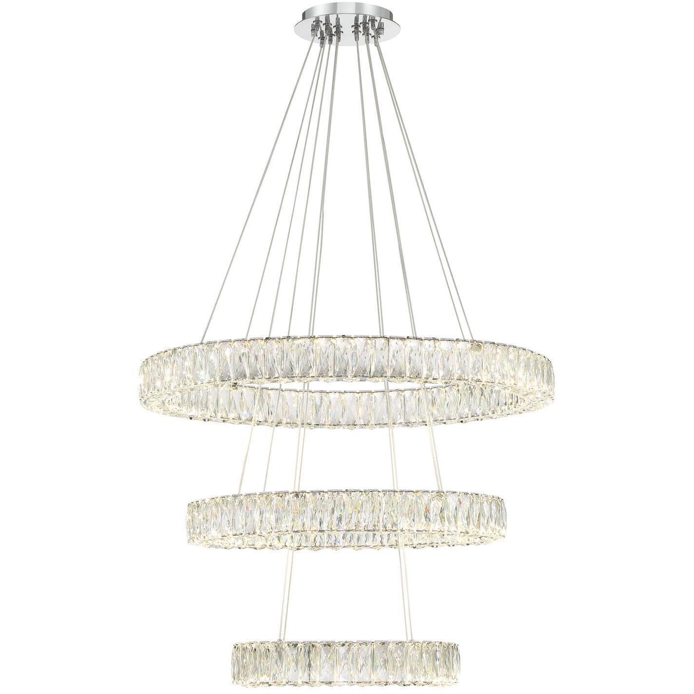 Kinsley 1 Light 32 inch Polished Chrome Chandelier Ceiling Light
