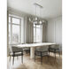 Grand Lotus 6 Light 50.5 inch Contemporary Silver Leaf Chandelier Ceiling Light, Oval