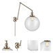 XX-Large Beacon 34 inch 60.00 watt Brushed Satin Nickel Swing Arm Wall Light