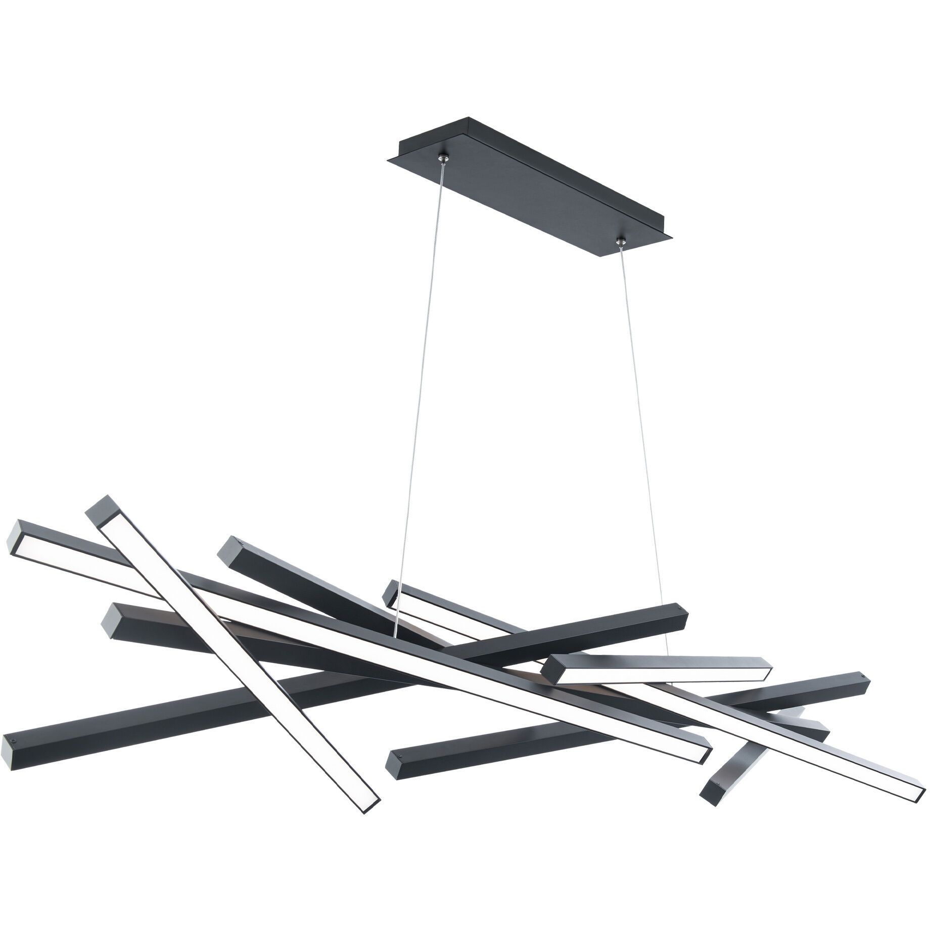 Parallax Linear Pendant Ceiling Light in Black, dweLED