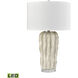 Genesee 27.5 inch 9.00 watt White Glazed with Clear Table Lamp Portable Light