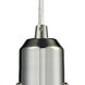 Austere Quincy Hall LED 4.5 inch Polished Chrome Mini Pendant Ceiling Light in Silver, Austere