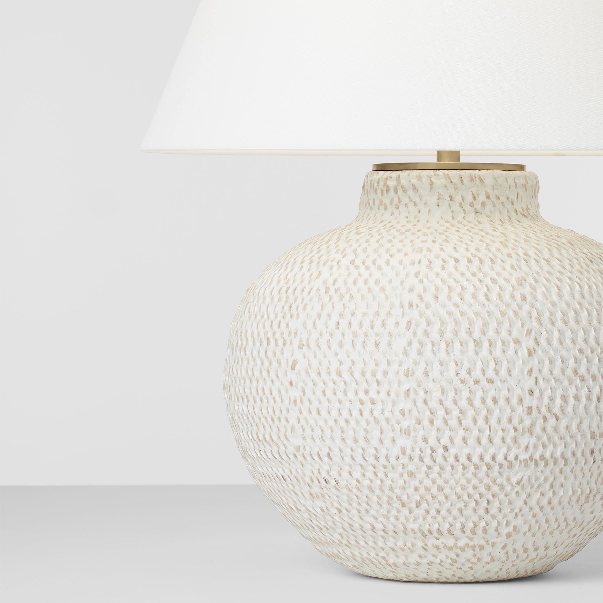 Marie Flanigan Avedon 28.75 inch 15 watt Plaster White Rattan Table Lamp Portable Light, Medium
