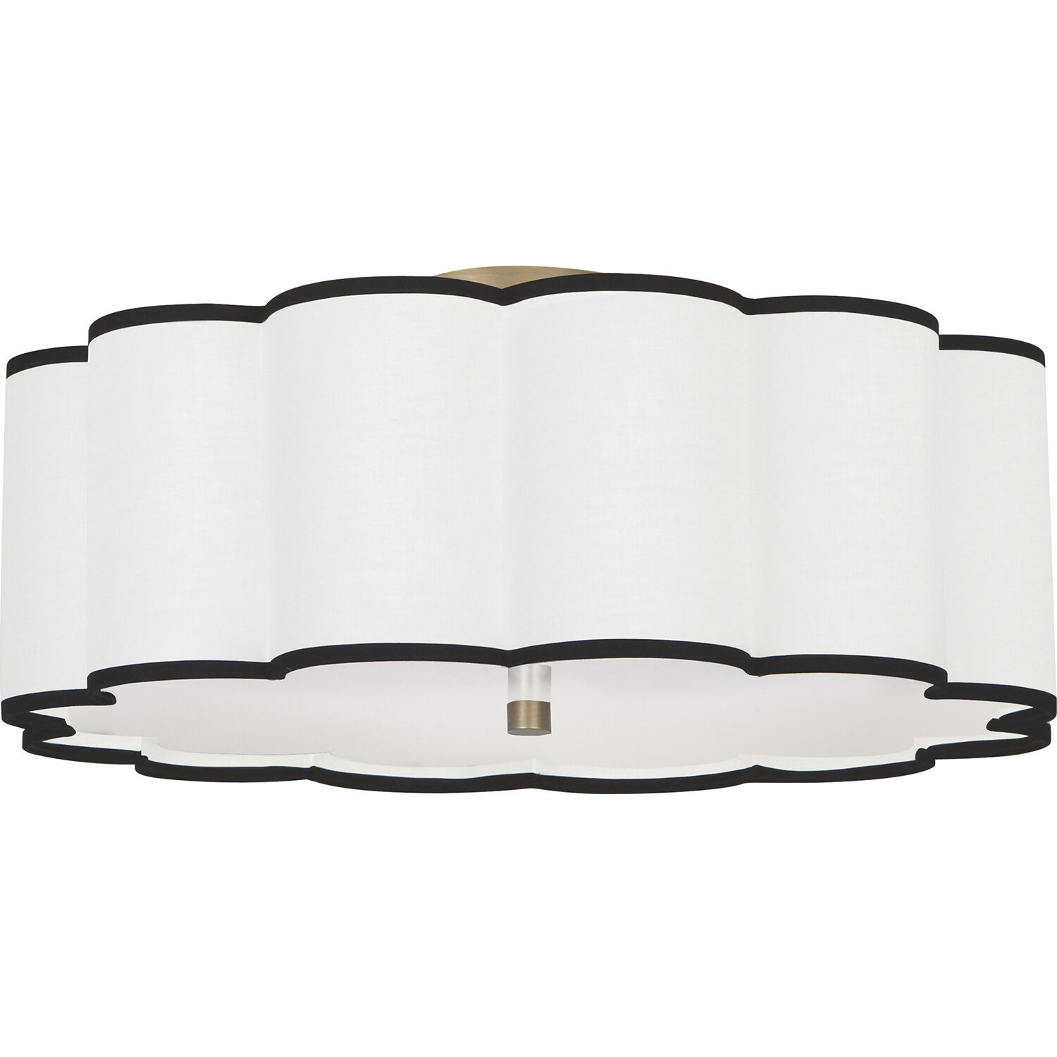 Axis 4 Light 24 inch Aged Brass Flushmount Ceiling Light