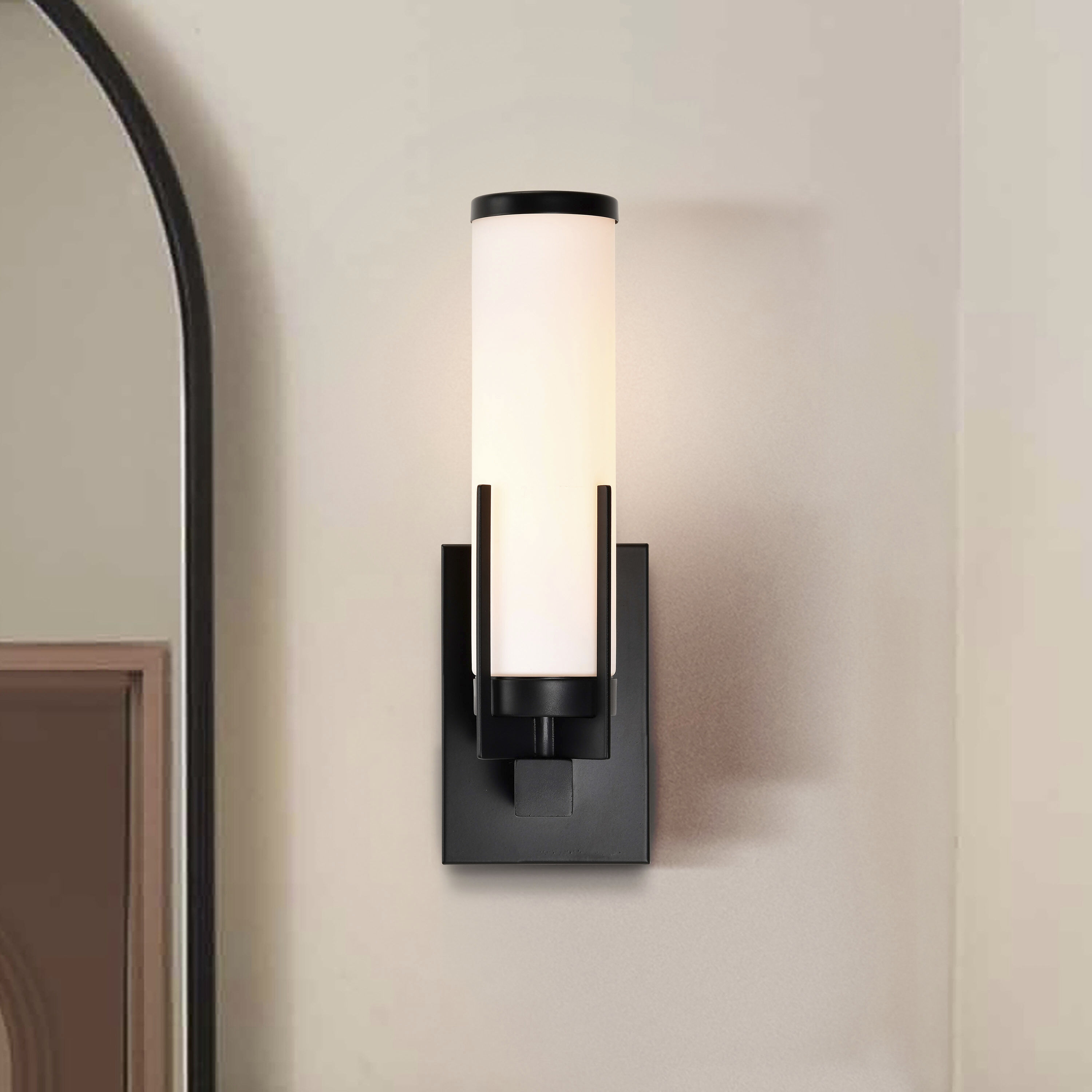 Roselle 1 Light 4.5 inch Matte Black Vanity Light Wall Light