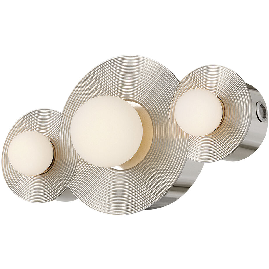 Lisa McDennon Rhea LED 18 inch Polished Nickel Vanity Light Wall Light