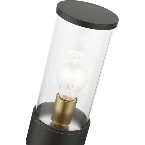 Atlantic 1 Light 11.5 inch Bronze with Antique Gold Finish Accents Outdoor Medium Post Top Lantern