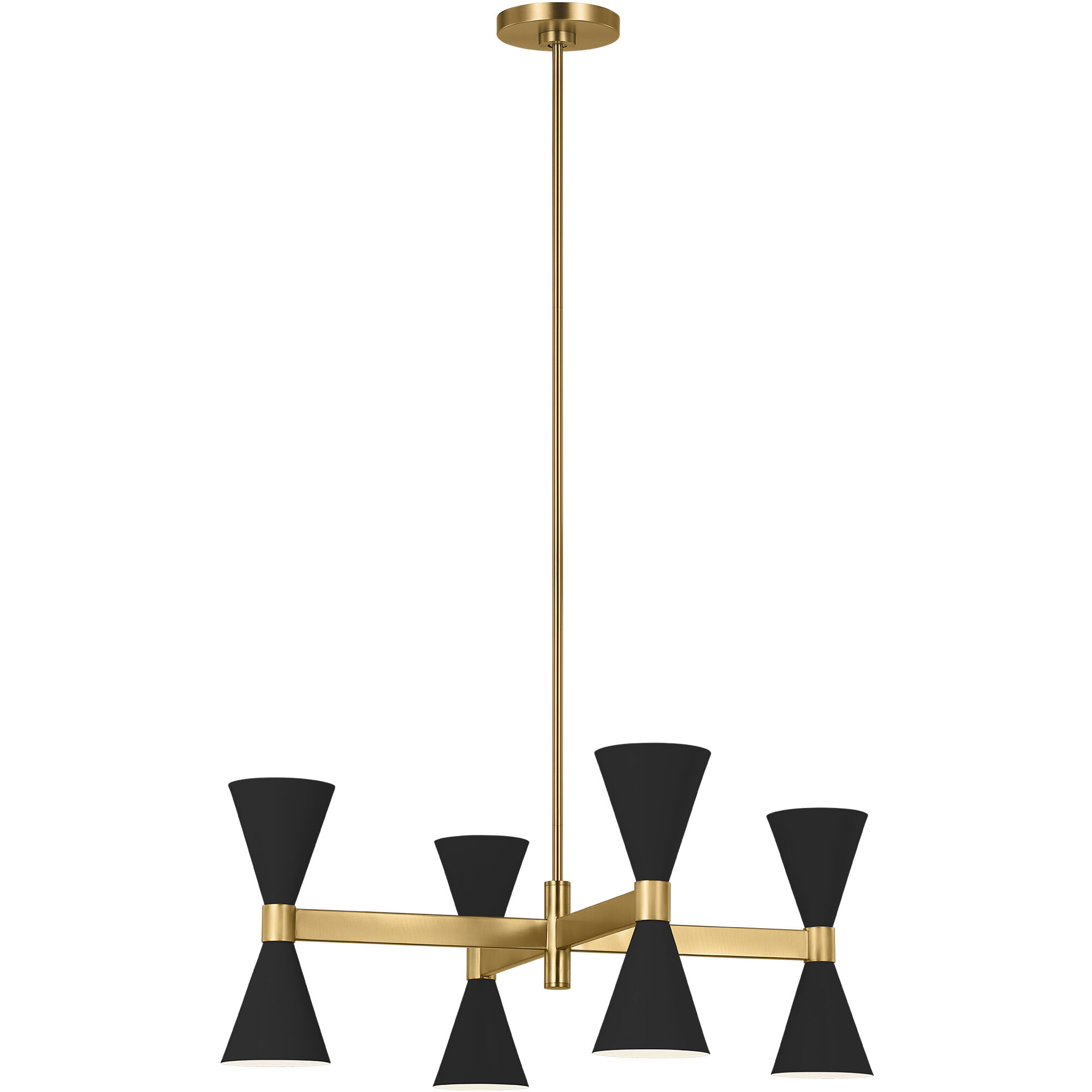 AERIN Albertine 8 Light 48 inch Midnight Black Chandelier Ceiling Light