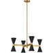 AERIN Albertine 8 Light 48 inch Midnight Black Chandelier Ceiling Light