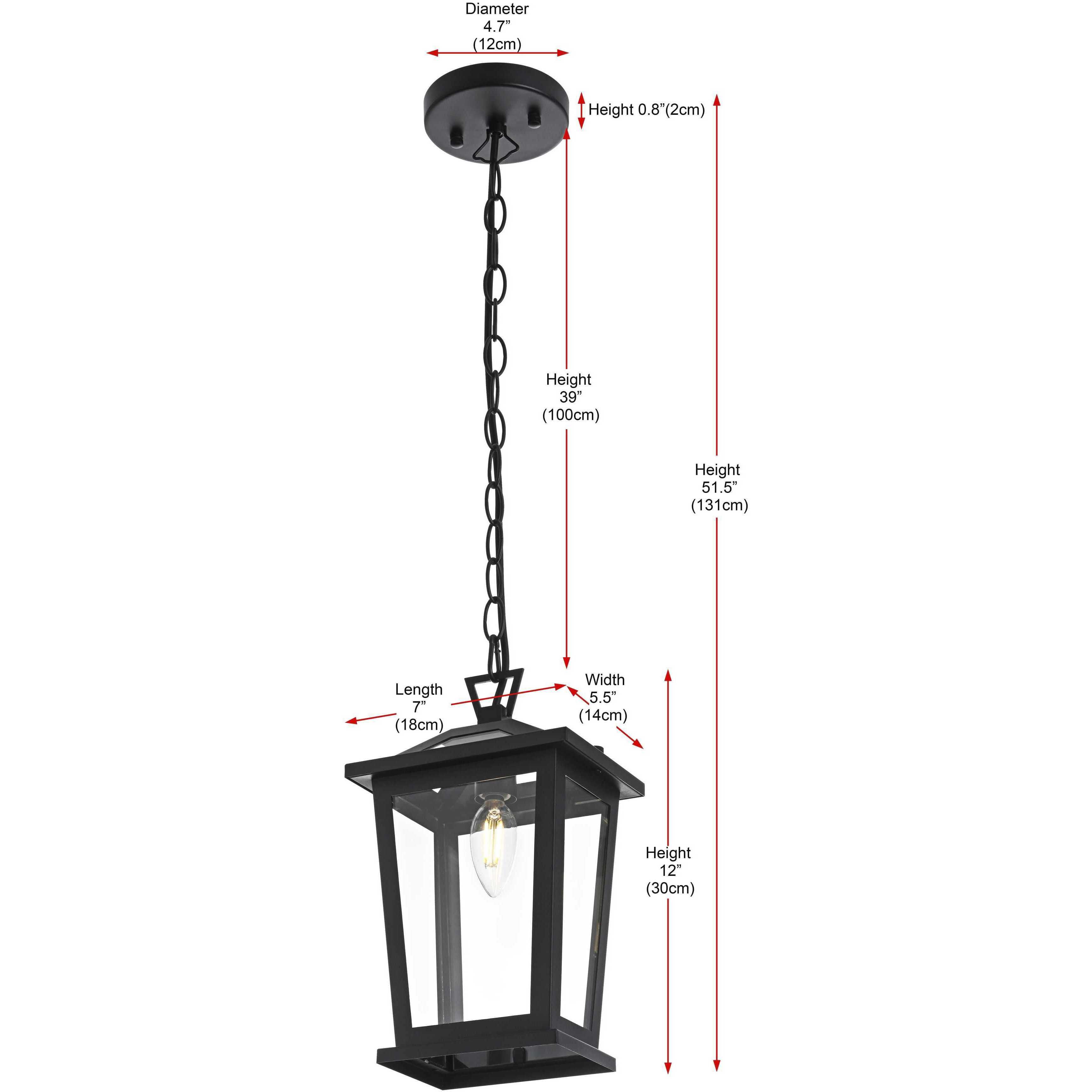 Berks 1 Light 5.5 inch Black Outdoor Pendant