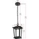 Berks 1 Light 5.5 inch Black Outdoor Pendant