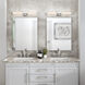 Positano LED 29 inch Polished Nickel Bathroom Vanity Wall Light in Clear Ribbed