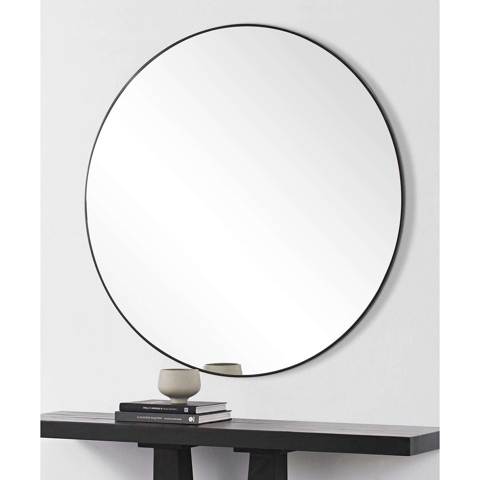 Sami 48 X 48 inch Matte Black and Clear Mirror