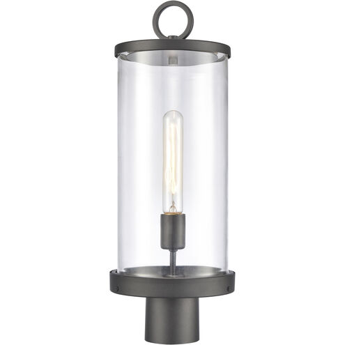Hopkins 1 Light 20.75 inch Charcoal Black Outdoor Post Light