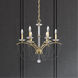Priscilla 6 Light Heirloom Silver Chandelier Ceiling Light in Dark Grey Pearl, Adjustable Height
